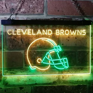 Cleveland Browns Helmet Neon-Like LED Sign