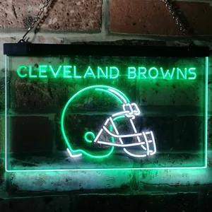 Cleveland Browns Helmet Neon-Like LED Sign