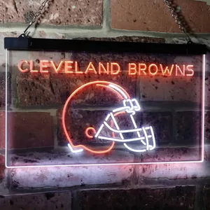 Cleveland Browns Helmet Neon-Like LED Sign