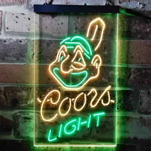 Cleveland Indians Coors Light Neon-Like LED Sign - Legacy Edition