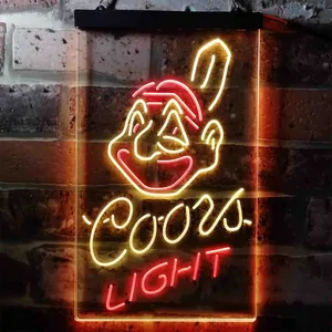 Cleveland Indians Coors Light Neon-Like LED Sign - Legacy Edition