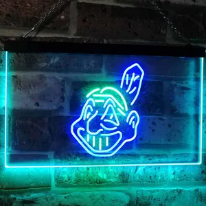 Cleveland Indians Logo 1 Neon-Like LED Sign - Legacy Edition