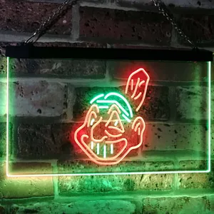 Cleveland Indians Logo 1 Neon-Like LED Sign - Legacy Edition