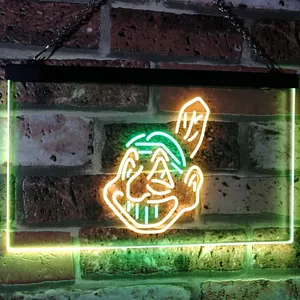 Cleveland Indians Logo 1 Neon-Like LED Sign - Legacy Edition