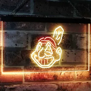 Cleveland Indians Logo 1 Neon-Like LED Sign - Legacy Edition