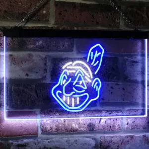 Cleveland Indians Logo 1 Neon-Like LED Sign - Legacy Edition