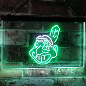 Cleveland Indians Logo 1 Neon-Like LED Sign - Legacy Edition