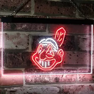 Cleveland Indians Logo 1 Neon-Like LED Sign - Legacy Edition
