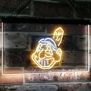 Cleveland Indians Logo 1 Neon-Like LED Sign - Legacy Edition