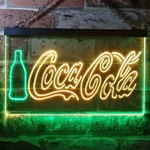 Coca-Cola Bottle and Logo Neon-Like LED Sign