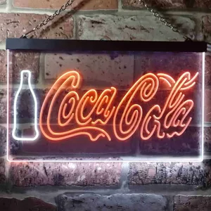 Coca-Cola Bottle and Logo Neon-Like LED Sign