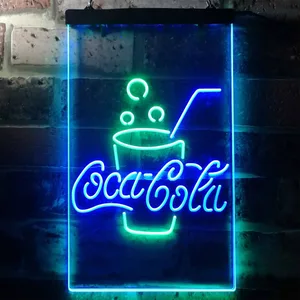 Coca-Cola Cup with Bubbles Neon-Like LED Sign