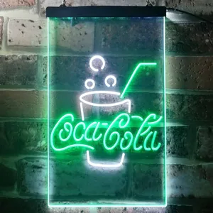 Coca-Cola Cup with Bubbles Neon-Like LED Sign
