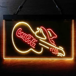 Coca-Cola Guitar Neon-Like LED Sign