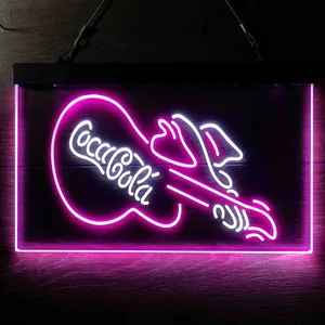 Coca-Cola Guitar Neon-Like LED Sign