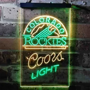 Colorado Rockets Coors Light Neon-Like LED Sign