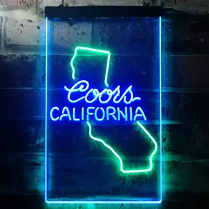 Coors Light California Map Neon-Like LED Sign