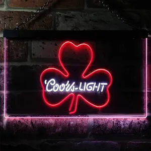 Coors Light Clover Shamrock Neon-Like LED Sign