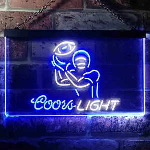 Coors Light Football Neon-Like LED Sign