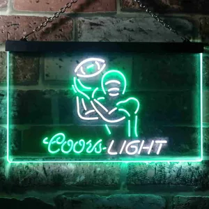 Coors Light Football Neon-Like LED Sign