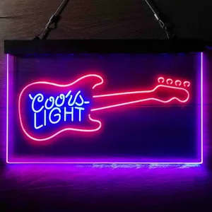 Coors Light Guitar Neon-Like LED Sign