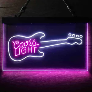 Coors Light Guitar Neon-Like LED Sign