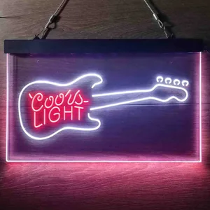 Coors Light Guitar Neon-Like LED Sign