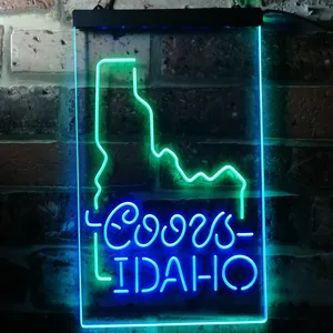 Coors Light - Idaho Map Neon-Like LED Sign