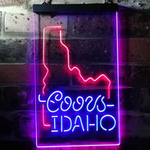 Coors Light - Idaho Map Neon-Like LED Sign