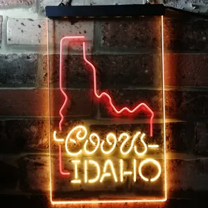 Coors Light - Idaho Map Neon-Like LED Sign