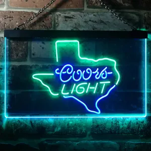 Coors Light Texas Map Neon-Like LED Sign