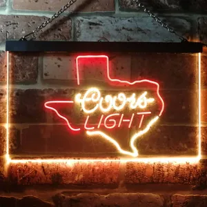Coors Light Texas Map Neon-Like LED Sign