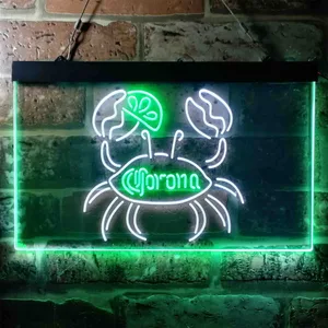 Corona Crab Neon-Like LED Sign