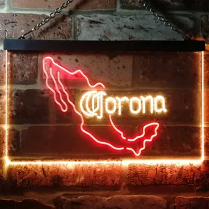 Corona Extra - Mexico Map Neon-Like LED Sign