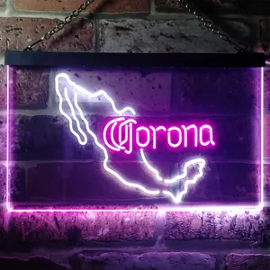 Corona Extra - Mexico Map Neon-Like LED Sign