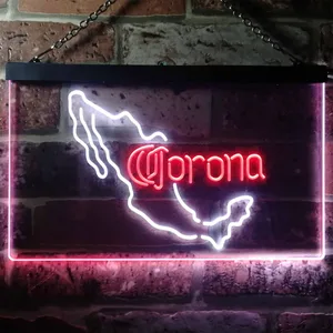 Corona Extra - Mexico Map Neon-Like LED Sign