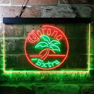 Corona Extra Round Palm Tree Neon-Like LED Sign