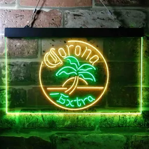 Corona Extra Round Palm Tree Neon-Like LED Sign