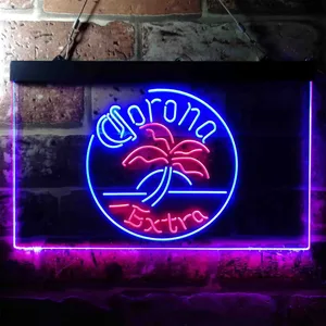 Corona Extra Round Palm Tree Neon-Like LED Sign