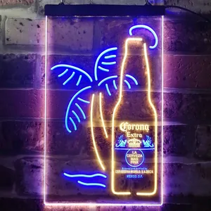 Corona Extra - Tropical Bottle Neon-Like LED Sign