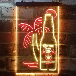 Corona Extra - Tropical Bottle Neon-Like LED Sign