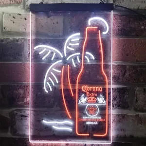 Corona Extra - Tropical Bottle Neon-Like LED Sign
