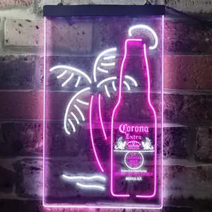 Corona Extra - Tropical Bottle Neon-Like LED Sign