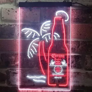 Corona Extra - Tropical Bottle Neon-Like LED Sign