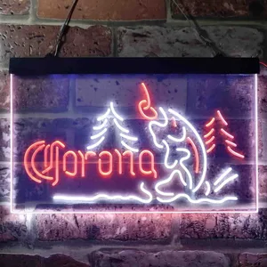 Corona Lake Trout Fishing Neon-Like LED Sign