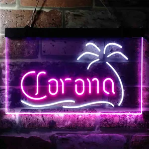 Corona Palm Tree Neon-Like LED Sign