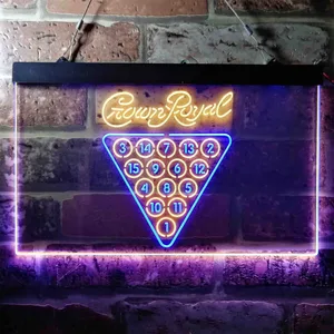 Crown Royal 15 Ball Billiards Pool Neon-Like LED Sign