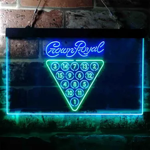 Crown Royal 15 Ball Billiards Pool Neon-Like LED Sign