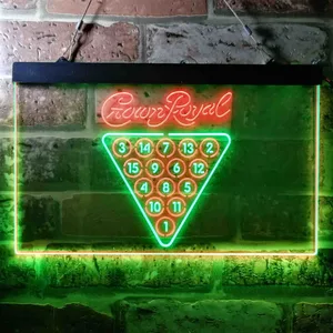 Crown Royal 15 Ball Billiards Pool Neon-Like LED Sign