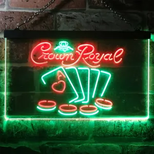 Crown Royal Cards Neon-Like LED Sign